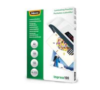 Fellowes Fundas de Plastificar A4, acabado brillo, 100 hojas, 200 micras (2 x 100 micras), acabado de calidad, adecuadas para fotos, avisos y creatividades