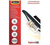 Fellowes Fundas de plastificar A6 brillo 125 micras 100 unidades transparente
