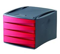 Fellowes Green2Desk - Módulo organizador de 4 cajones, color rojo