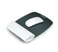 Fellowes I-Spire - Alfombrilla con reposamuñecas flexible para ratón, color blanco y gris