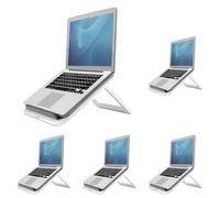 Fellowes I-Spire Series - Soporte Elevador Ajustable para portátil, Ajustable a 7 ángulos, soporta portátiles de hasta 17" y 4kg, Color Blanco (Paquete de 5)
