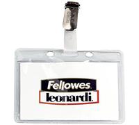 Fellowes L453M - Soporte para tarjetas Kristal de metal, transparente, paquete de 100 unidades