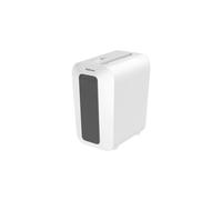 Fellowes LX65 - Trituradora de papel, corte en partículas, destruye hasta 10 hojas, destructora de papel uso personal, papelera 22L, nivel de seguridad DIN-P4, color blanco