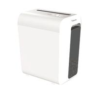Fellowes LX65 - Trituradora de papel, corte en partículas, destruye hasta 10 hojas, destructora de papel uso personal, papelera 22L, nivel de seguridad DIN-P4, color blanco