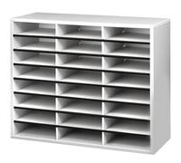 Fellowes, Mueble organizador de documentos, 24 compartimentos, gris