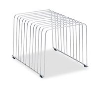 Fellowes Organizador de escritorio con 11 compartimentos, 22,8 x 29,5 x 20,3 cm, alambre plateado (72012)