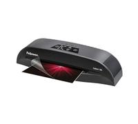 Fellowes Plastificadora A4 Calibre para pequeñas oficinas, 1 minuto de calentamiento con apagado automático y modo de reposo - 80-125 micras, Incluye 10 fundas de plastificación A4, Negro