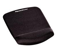 Fellowes PlushTouch - Reposamuñecas con Alfombrilla para Mouse, tecnología FoamFusion, Color Negro (9252001)