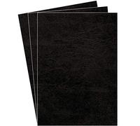 Fellowes Portadas para Encuadernar de Cartón Símil Piel Delta Cuero, Extra Rígido, 250 Micras, Formato A4, Pack de 100, Color Negro