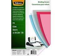 Fellowes Portadas para encuadernar de PVC transparente, formato A4, 150 micras, pack de 100 (5376001)