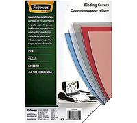 Fellowes Portadas para encuadernar de PVC transparente A4 240 micras Pack de 100