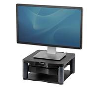 Fellowes Premium - Soporte elevador para monitor de ordenador, ajustable en altura, para monitores con peso máximo de 36kg, color grafito
