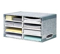 Fellowes R-Kive - Organizador de escritorio (cartón100% reciclado), color gris y blanco