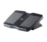 Fellowes - Refresh - Reposapiés Ergonómico de Altura Ajustable con Plataforma con Ventilación que Proporciona un Refrescante Flujo de Aire - Soporte para Apoyo de Pies Inclinable para Oficina y Hogar. Eleva los Pies y las Piernas para Aliviar la Presión en la Zona Lumbar - Color Negro