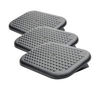 Fellowes Reposapiés Ergonómico para oficina - Soporte para pies de inclinación ajustable, antideslizante y con efecto masaje, Negro (Paquete de 3)