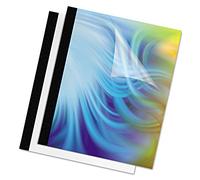 Fellowes Sistema Fundas de encuadernación térmica, 1/16 Pulgadas Cap, 11 - 1/8 x 9 - 3/4, Claro/Negro, 10/PK