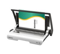 Fellowes Star+ encuadernadora con almacenamiento - perfora hasta 15 hojas A4 - encuadernadora manual de canutillo plástico - encuaderna hasta 150 hojas - ideal hogar o pequeña oficina