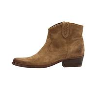 Felmini - Zapatos para Mujer - Enamorarse com WEST B504 - Botines Cowboy - Cuero Genuino - Beige - 37 EU Size