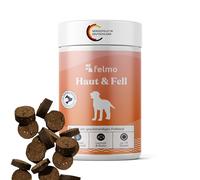 FELMO Snacks para perros para piel y pelo - para promover el pelaje brillante y la piel sana - con aceite de salmón, ácidos grasos omega-3, levadura de cerveza y biotina - sin cereales ni azúcar