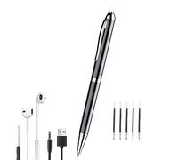 Feloyal Grabadora de Voz con Bolígrafo de 64 GB Grabadora de Voz Profesional con Activación de Voz y Reproducción MP3 Mini Grabadora para Reuniones Entrevistas Clases