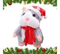 Felpa de hámster suave que habla, juguete interactivo de mimetismo, hámster lindo de 8 pulgadas con grabación de sonido, muñeca de animal parlante de tela de felpa con características divertidas, jugu
