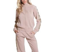 GUESS Sudadera con cremallera deportiva 'BRITNEY' beige / taupe / negro / blanco S beige / taupe / negro / blanco