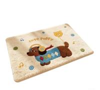 Felpa flocado baño Mat con fuerte agarre inferior de silicona para puerta de inodoro y ducha espacio comodidad (B)