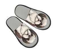 Felpa Pantuflas Perro Shih Tzu Antideslizantes Plush Shoes Peluche Confort Zapatos De Algodón Para Invierno Unisex Otoño M