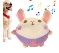 Felpa para mascotas en movimiento activo - Pelota de peluche electrónica para perro, juguete interactivo para perros, juguete de bola chirriante con música para hablar de perro, juguete lavable de cer