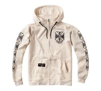 Felpa Para Moto Con Capucha Y Cremallera WCC Dominator Crema Talla L