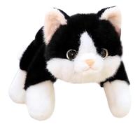 Felpa ponderada, Lindo Gato ponderado, Peluche de Gato Relleno de algodón PP, Almohada de Gatito Suave de 11, 8 Pulgadas, Regalos para niños, Adultos, Navidad, Negro