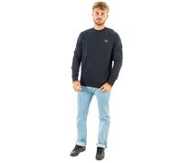 FELPA UOMO GIROCOLLO FRED PERRY NAVY/DARK CARAMEL