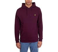 Lyle & Scott Sudadera con capucha para hombre 1874 ML1139V Z562 forro cepillado Burdeos