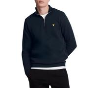 Lyle & Scott Hombre Sudadera con Cremallera De Un Cuarto Y Bucle Trasero, Dark Navy, L