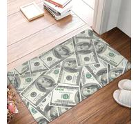 Felpuda 3D con Estilo de Billete de dólar: diseño Divertido para entradas a Casas, añadir un Toque único a tu decoración-50x80cm