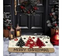 Felpudo 3D de oración de Merry Mas, Alfombra de Suelo con Estampado de árbol de Mas, Adecuada para el baño, Cocina, Antideslizante de 50x80cm