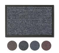 Felpudo 80x120 cm para Interior - Felpudo de Secado rápido - Antideslizante Azul Jaspeado - Felpudo Liso