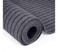 Felpudo antideslizante a rayas para interiores y exteriores con respaldo de goma antideslizante para proteger el suelo, ancho 50 cm