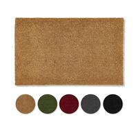 Felpudo Antideslizante de Coco - Felpudo Antibacteriano para Zonas Exteriores Cubiertas - Fibra Natural sostenible - 100% Coco - 65x97 cm - Natural