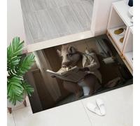 Felpudo Antideslizante De Diversión Cerdo, Lavable, Animal Peculiar Y Humorístico, Tapete De Cocina para Entrada, Tapete Absorbente para Interiores Y Exteriores, para Dormitorio, 90 x 150 cm