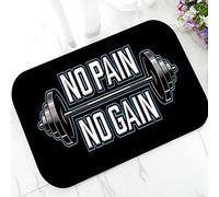 Felpudo Antideslizante Eat Sleep Train Repeat Door Gym Citas Inspiradoras Alfombrillas de Bienvenida para Exteriores, Ideales para el Interior y el Exterior del hogar 40x60cm