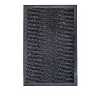 Felpudo Antideslizante Entrada Casa Interior y Exterior 40x60 cm Negro | Retiene barro y humedad del calzado | Resiste el sol y las inclemencias | Se sacude, aspira o lava con agua | No se deforma