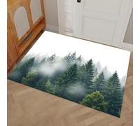 Felpudo Antideslizante, Felpudo De Niebla Entre Nubes Bosque De Pinos, Tapete De Entrada Paisaje Natural Antiguo Para Interiores Y Exteriores, Tapete Lavable Para Cocina, Dormitorio 45 x 75 cm