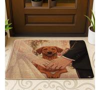 Felpudo antideslizante para exteriores con diseño de perro rodesio Ridgeback, 29 x 17 pulgadas, para bodas, ceremonia de matrimonio, bendiciones, para exteriores, con estampado de amor, para patio