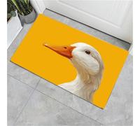 Felpudo Atrapa-Suciedad 50 x 80 cm, Retratos de Animales - Felpudo Antideslizante para Interior, Pato Simple - Alfombra Lavable para Entrada, Cocina, Mascotas y Puerta Principal - Amarillo