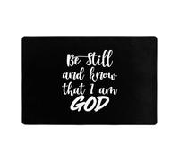 Felpudo Be Still and Know That I Am God Alfombra Exterior Impermeable Felpudos Entrada Antideslizante Alfombra Entrada para Jardín Cocina Dormitorio 40X60Cm