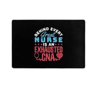 Felpudo Behind Every Great Nurse Is An Exhausted CNA Alfombra Exterior Antideslizante Felpudos Entrada Durable Alfombra Entrada para Dormitorio Jardín Entrada Casa 40X60Cm