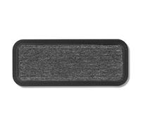 Felpudo - Clean-Off - Que atrapa la Suciedad - Exterior - Escalón - Alfombra de Escalón Adecuada - Puerta Resistente - 25 x 60 cm - Gris