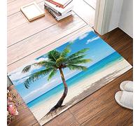 Felpudo Coconut Palm Tree Summer Beach Hawaii Welcome Front Alfombra Exterior Durable Felpudos Entrada Impermeable Alfombra Entrada para Jardín Entrada Casa Dormitorio 40X60Cm
