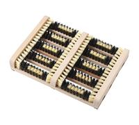 Felpudo con Cepillos - Felpudo Exterior con Alfombrilla Antideslizante - Limpiador Zapatillas para Botas y Zapatos - Uso Interior y Exterior - Madera/Plástico